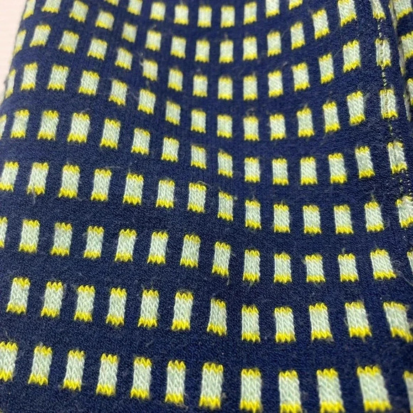 3 FOR $15 Draper James Button Front Cardigan Navy & Yellow W/Gold Buttons SZ Med - Picture 9 of 9